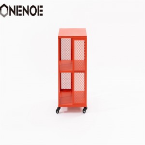 Onenoe Home Modern Furniture Metal Removable Shelving Filing Cabinet Bookcase Cabinet Solid Frame Organizer Storage Cabinet with 3-Tier