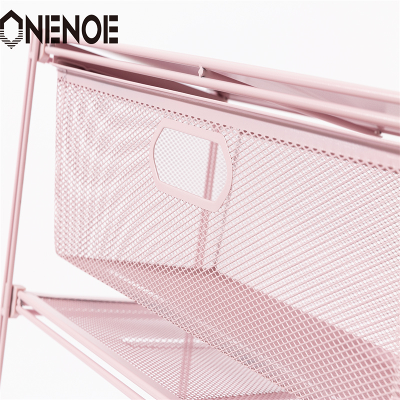 Onenoe Simple Small Wire Metal Mesh Stackable Storage Shoes Shelves Clothes Rack Shelves Bookcase Shelves with 5-Tier for Hotel Supermarket Shopping Store
